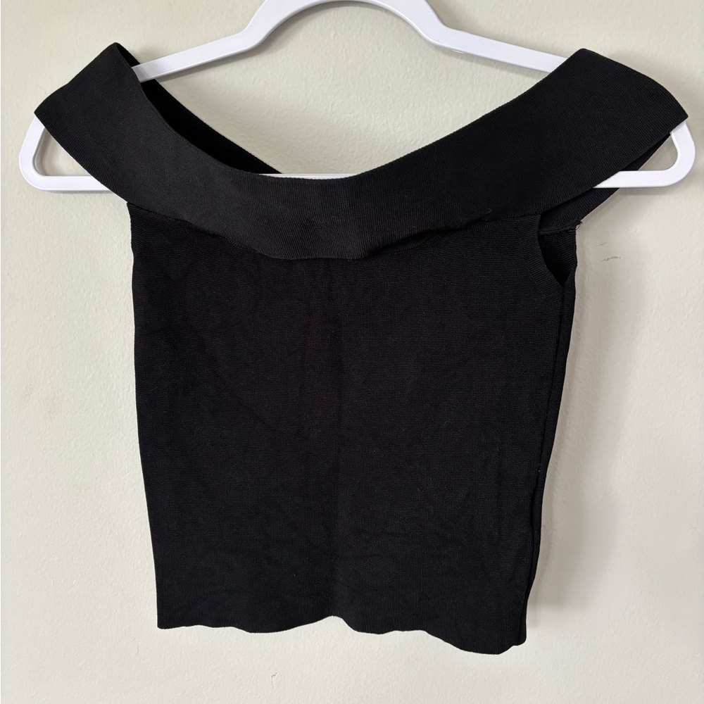 Elegant Black Off-Shoulder Women's Top